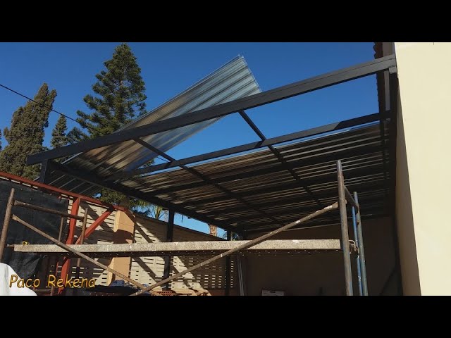 Ceder el paso Riego pánico Estructura y montaje de techo con chapa trapezoidal - YouTube