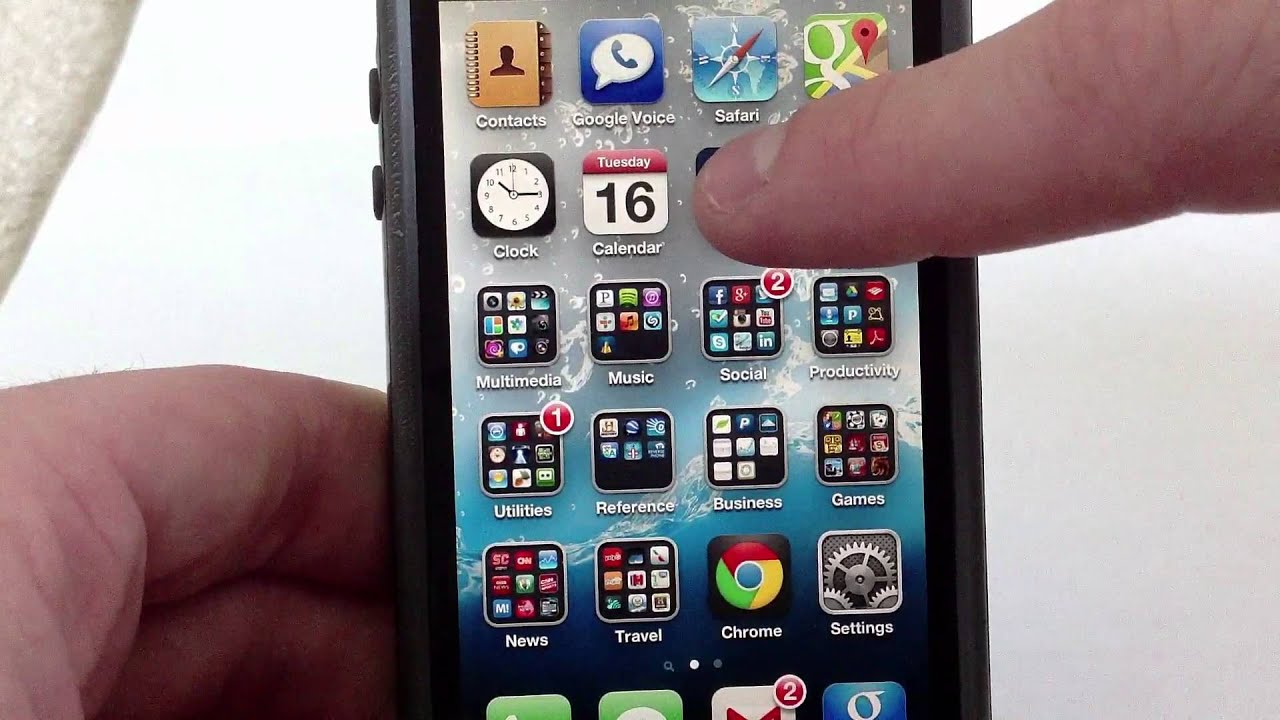 Iphone 5 How To Create Folders For Apps Youtube