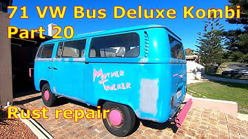 71 VW Bus Deluxe Kombi Restoration Part 20 - Fighting rust