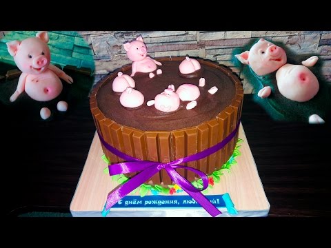 Торт quotПоросята в грязиquot  Cake quotPigs in mudquot- Я - ТОРТодел!