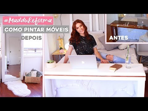 DIY Como Pintar Móveis de Madeira - Mesa / Espelho