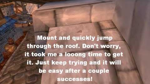 Stormwind AH Balcony Tutorial