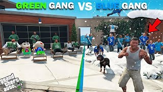GTA 5: Shinchan Green Gang VS Franklin Blue Gang Training In GTA 5!