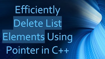 Efficiently Delete List Elements Using Pointer in C+ +