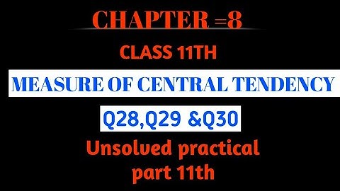 MEASURE OF CENTRAL TENDENCY Arithmetic mean||Q28,Q29,Q30 solution||weighted mean||commerce kaTeacher