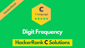 HackerRank Digit Frequency problem solution in C | C Problems solutions | Programmingoneonone