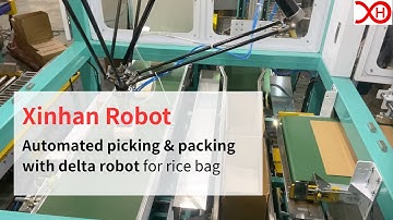 Xinhan Robot | Automated robotic picking & packing with delta robot, applying vision system