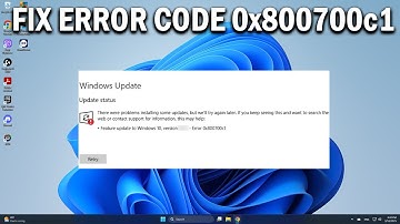 How To Fix Windows Update Error Code 0x800700c1 - Easy Fix