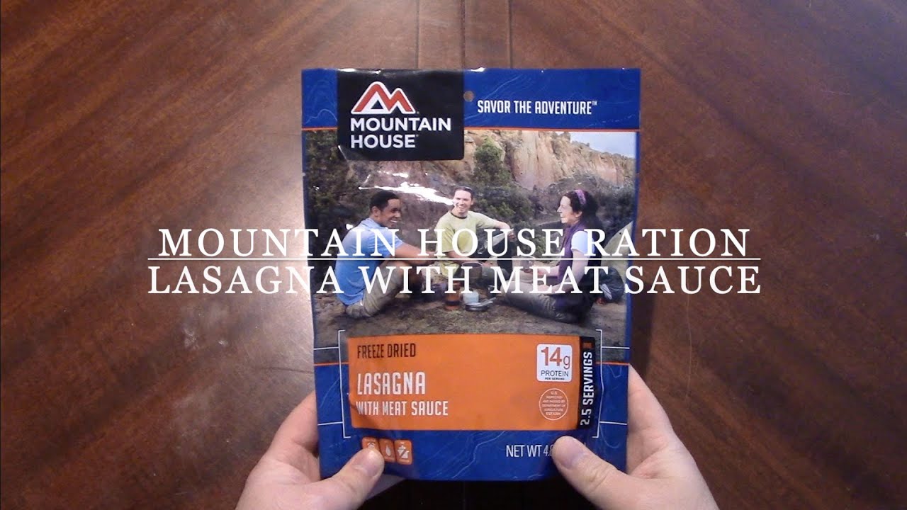 MRE Review | Mountain House Ration | Lasagna with Meat Sauce - YouTube