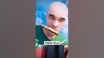 Sniper’s Shocking 10 KM Shot! 😱 #shorts