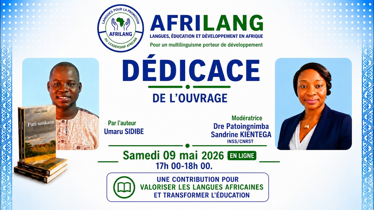 AFRILANG : Dédicace de l'ouvrage Pati sankana de Umaru SIDIBE