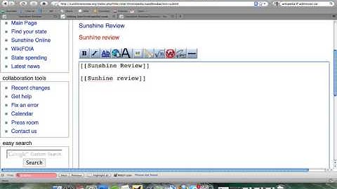 Creating internal links in a wiki