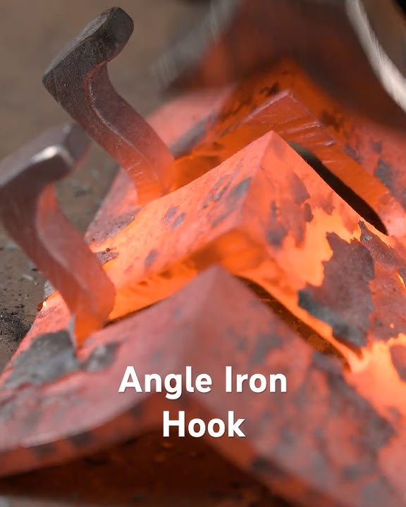 Scrap Angle Iron Hook! #blacksmith #metalworking #hook