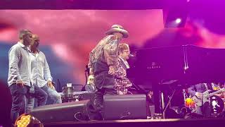 Part 2 Molly Meldrum onstage with Elton John Melbourne 13 Jan 2023 Bitch is Back