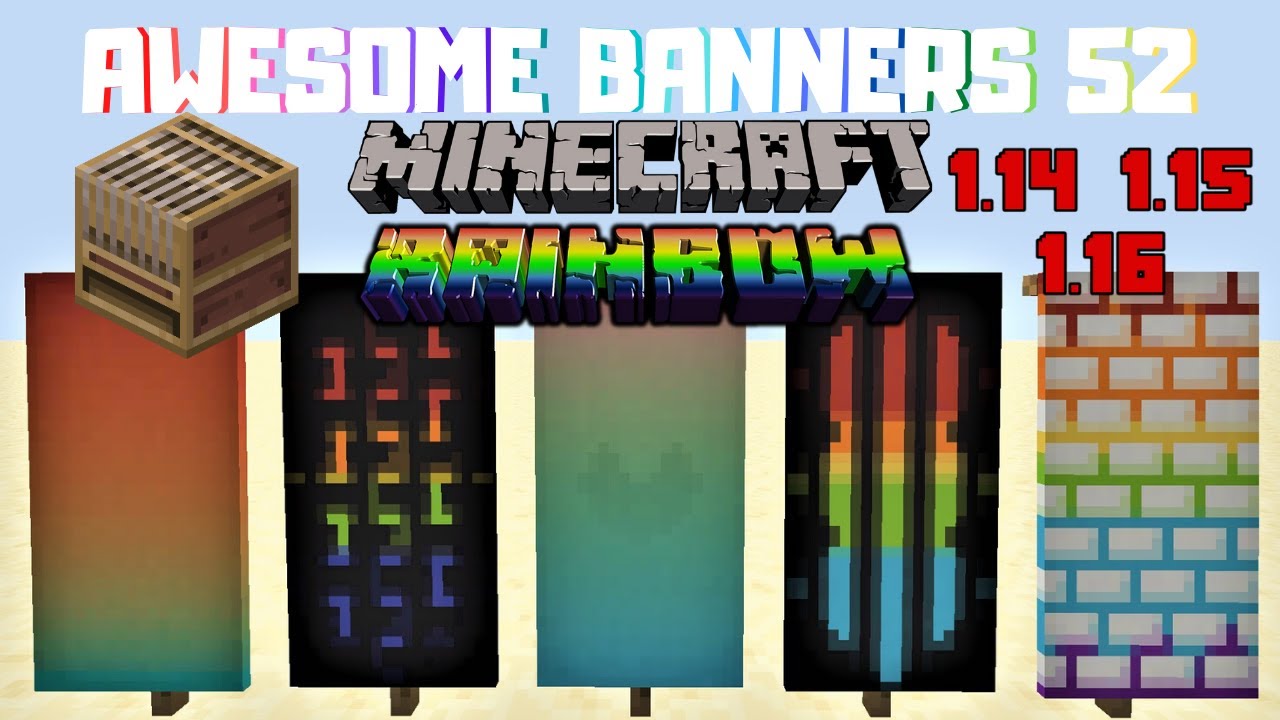 5 AWESOME MINECRAFT BANNER DESIGNS WITH TUTORIAL! #52 [LOOM] - YouTube