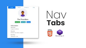 How to Create Tabs menu using Bootstrap 4 | How to Design Nav Tab Panes | Bootstrap 4 Tutorial