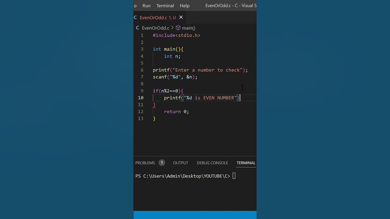 EVEN OR ODD IN C | Beginner's guide | C Programming Tutorial | EVEN or ...