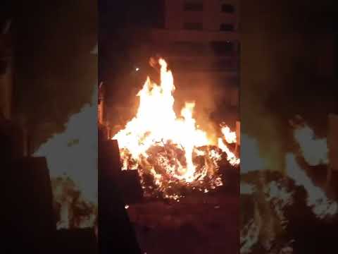 حريق في ساحة امانة عمان العبدلي