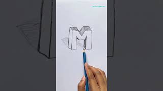 How To Draw 3D Letter M Step By Step