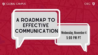 A Roadmap to Effective Communication Webinar