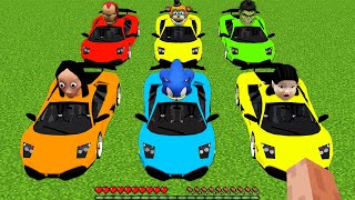 What is the BEST SPORT CAR TO CHOOSE in Minecraft ? MOMO CAR vs SONIC CAR vs SQUID GAME CAR GAMEPLAY by Cherry Home 6,431 views 2 years ago 8 minutes, 36 seconds