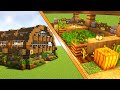 Minecraft survival multi farm greenhouse base block by block tutorial