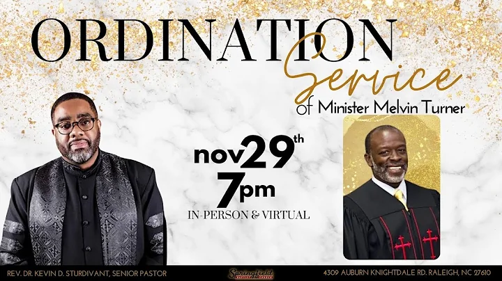 Nov. 29, 2022; Ordination Service Min. Melvin Turn...