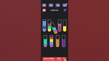#level84 Water Colour Sort Puzzle Game Tricks #viral #games #shorts #video 🔥