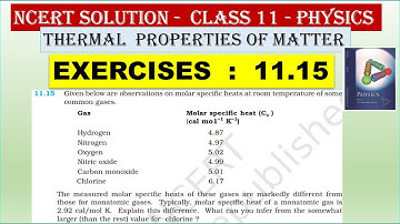 NCERT SOLUTION  |  CLASS 11 PHYSICS  |  EXERCISE  11.15  | THERMAL PROPERTIES OF MATTER  | IN  TAMIL