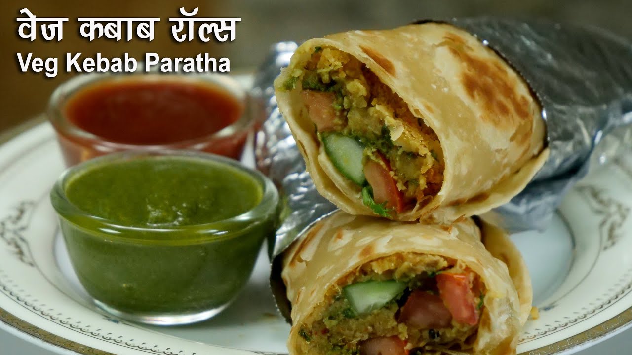 Veg Kabab Paratha Roll In Lucknow Street Food Style