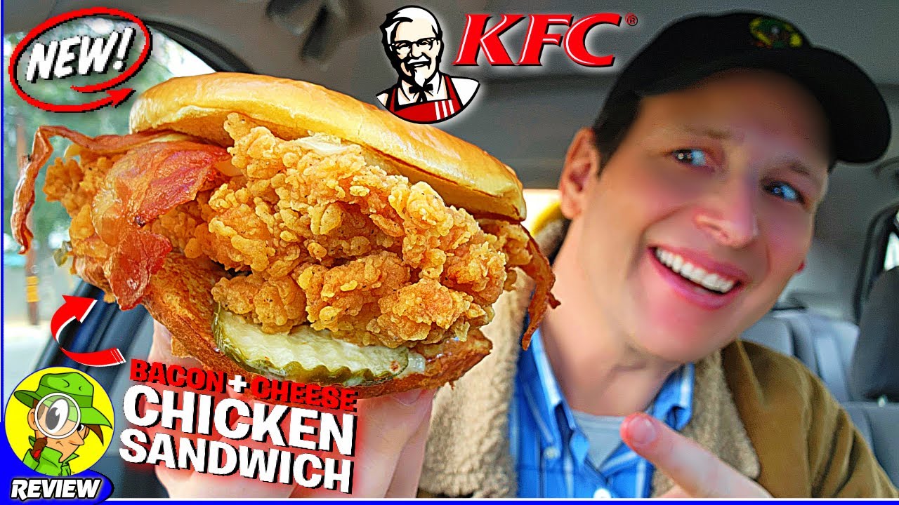KFC® BACON AND CHEESE CHICKEN SANDWICH Review 👴🥓🧀🐔🥪 ⎮ Peep THIS Out! 🕵️