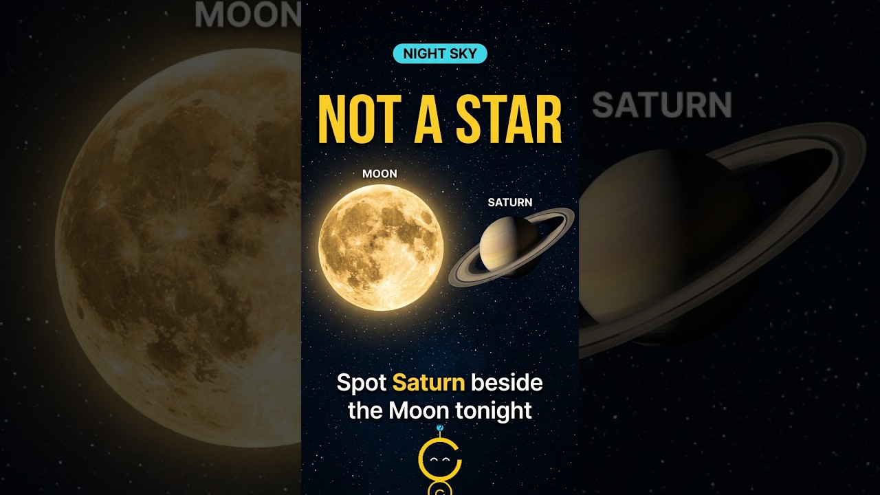 Thumbnail for: How to See the Harvest Moon & Saturn Tonight