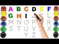 Alphabet, ABC song, abcd, a to z, Kids rhymes, collection for writing along dotted lines for toddler