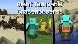 A Minecraft Mod That Adds Giant Grasshoppers!
