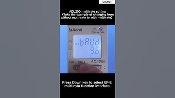 Acrel Electric | Multi Tariff Setting of Single Phase Energy Meter ADL200