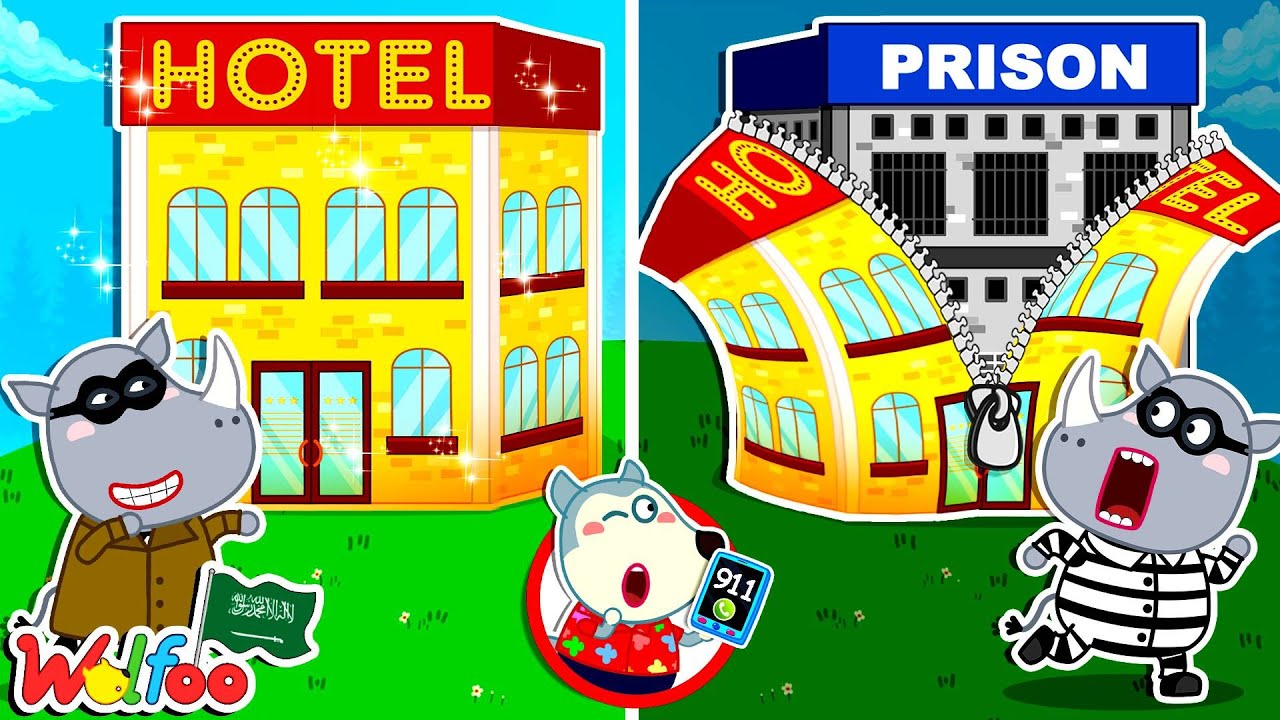 Wolfoo يوقف لص الفندق! 🕵️‍♂️ قواعد السلامة للأطفال - رسوم متحركة للأطفال @wolfooinarabic