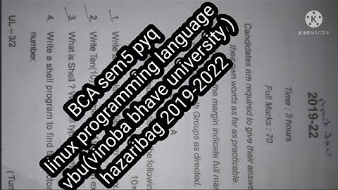 BCA sem5 pyq linux programming language vbu(vinoba bhave university )hazaribag 2019-2022