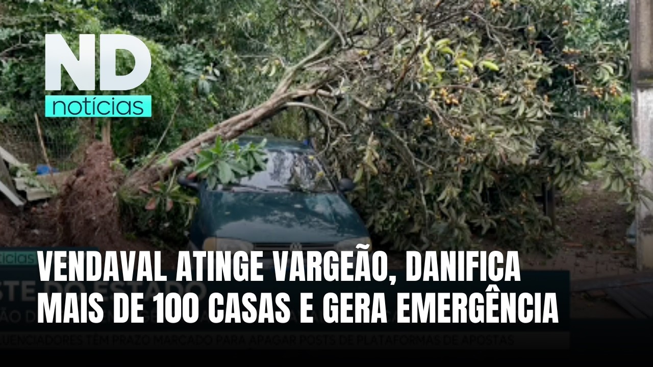 Vargeão decreta emergência depois de vendaval danificar mais de 100 casas
