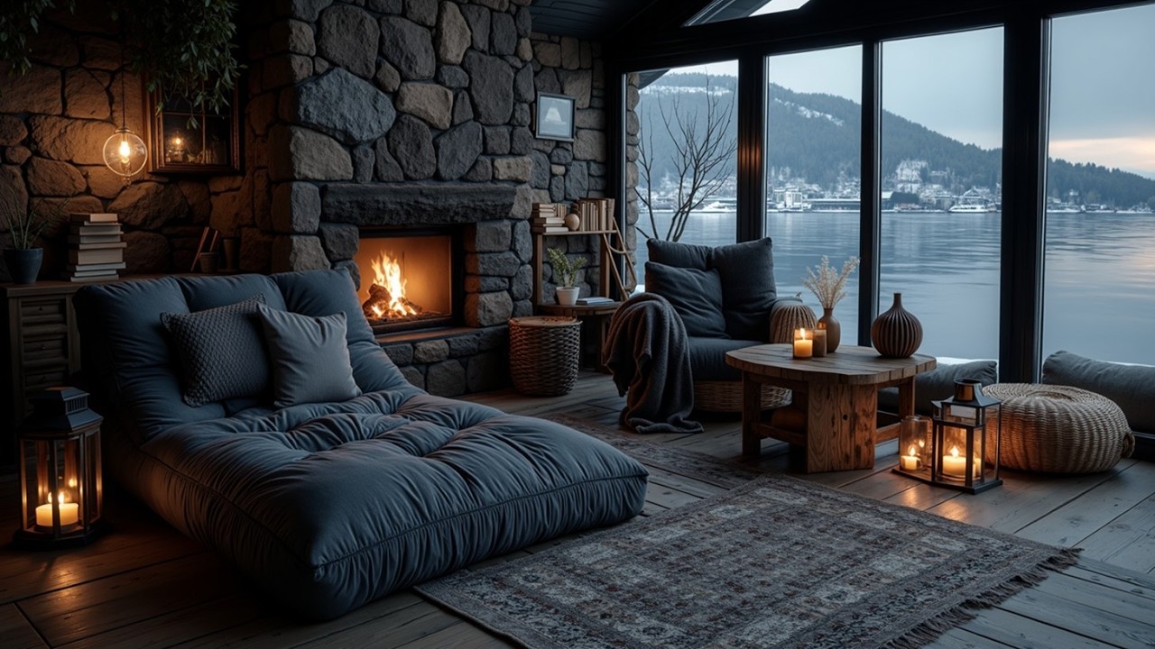 Расслабляющая гитара - Уютный камин для снятия стресса и концентрации