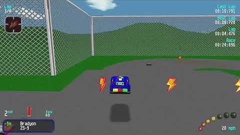 Re-Volt Custom Track Blocks Mini Grand Prix by  Allan1, Acclaim, 16 Cars 4 Laps & Pickups!