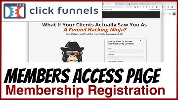 Membership Site Access Page - ClickFunnels Membership Ninjas Training Program...