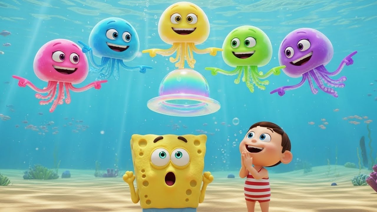 SpongeBob Forgot His Bubble Hat | Funny and Colorful Kids Nursery Rhyme Animation