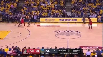 Seth Curry Steals the ball from Stephen Curry! Eastern Conference Finals Game 2 Blazers vs Warriors