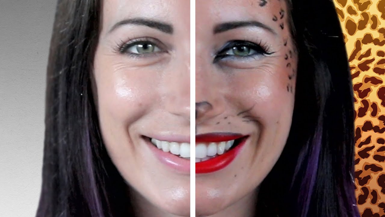 Simple Leopard Halloween Makeup You Can Do In 10 Minutes YouTube