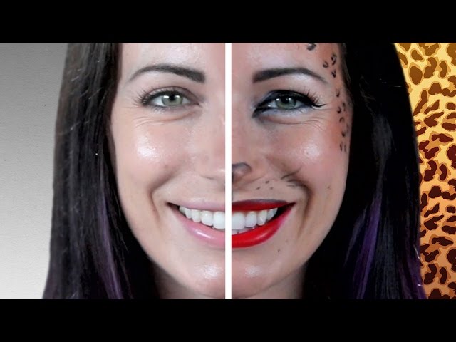 simple leopard halloween makeup you can do in 10 minutes