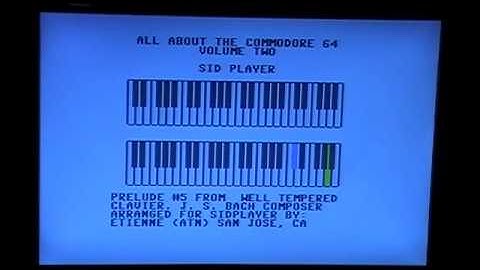 Prelude #5 Bach Composer - SID Chip Music - David Bradley - 64 C-64 128 C-128 6581