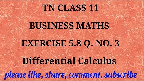 TN 11 business maths chapter 5 exercise 5.8 question number 3