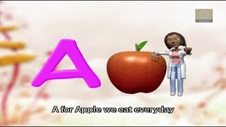 A B C D -  A For Apple, B for Ball - Alphabet Songs For Children - Phonics Song