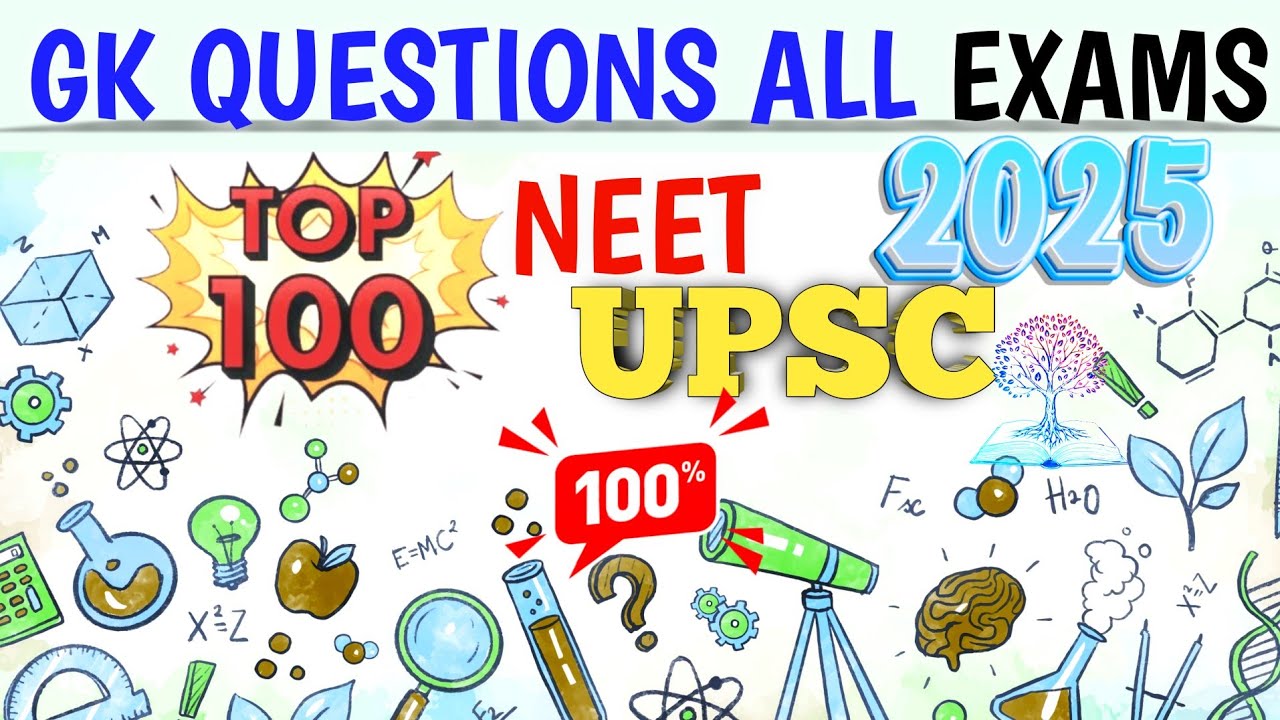 General Knowledge 2025 | Top 100 Questions for SSC, UPSC | By - Gk With ...
