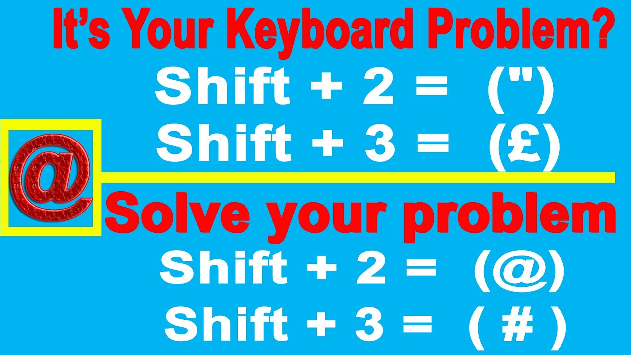 How to type “@” keys on the keyboard | Solve “@” key problem | কী ...